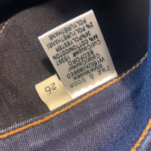 rag & bone Mid Rise Skinny Ankle Stretch Jeans In Bedford Wash Size 26 - Picture 4 of 10